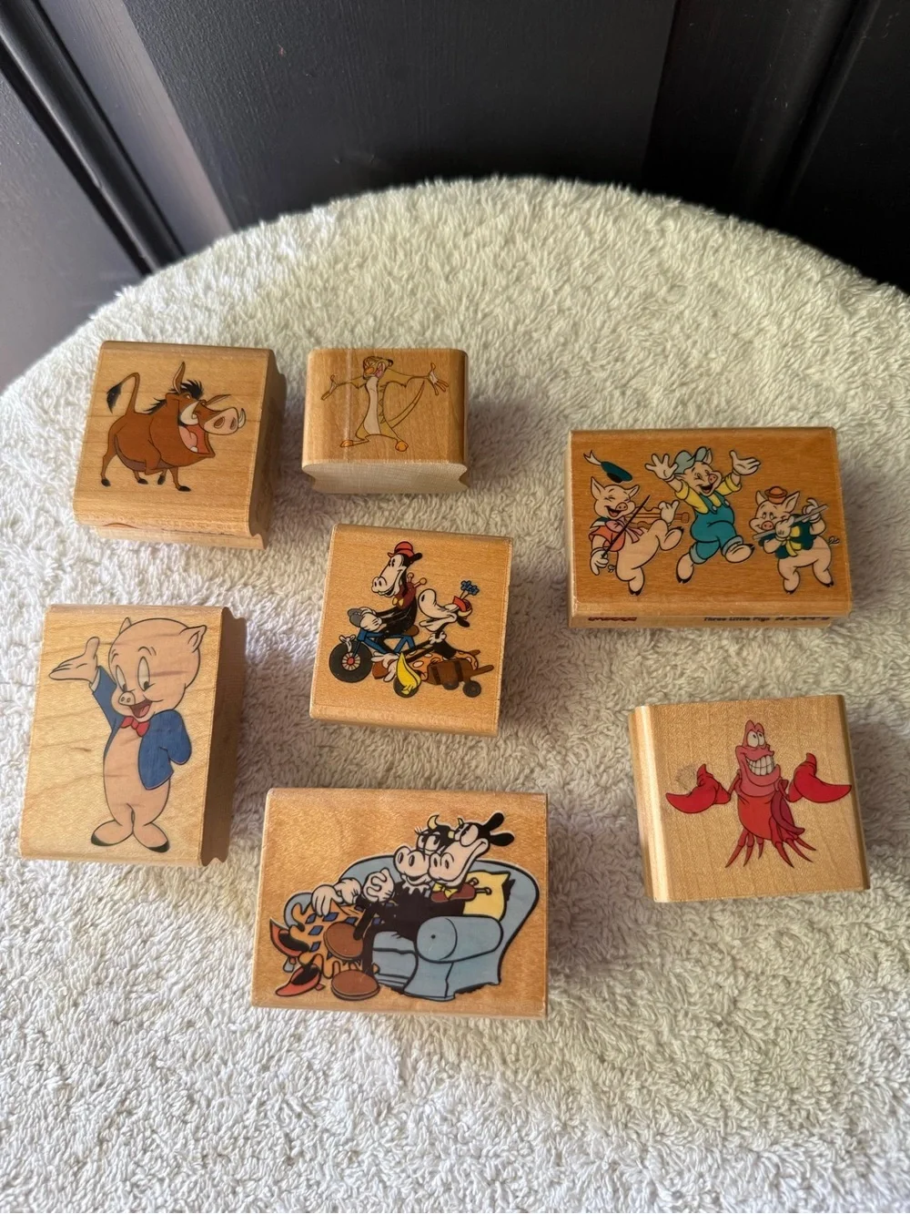 Vintage Lot of Wooden Rubber Stamps by Rubber Stampede